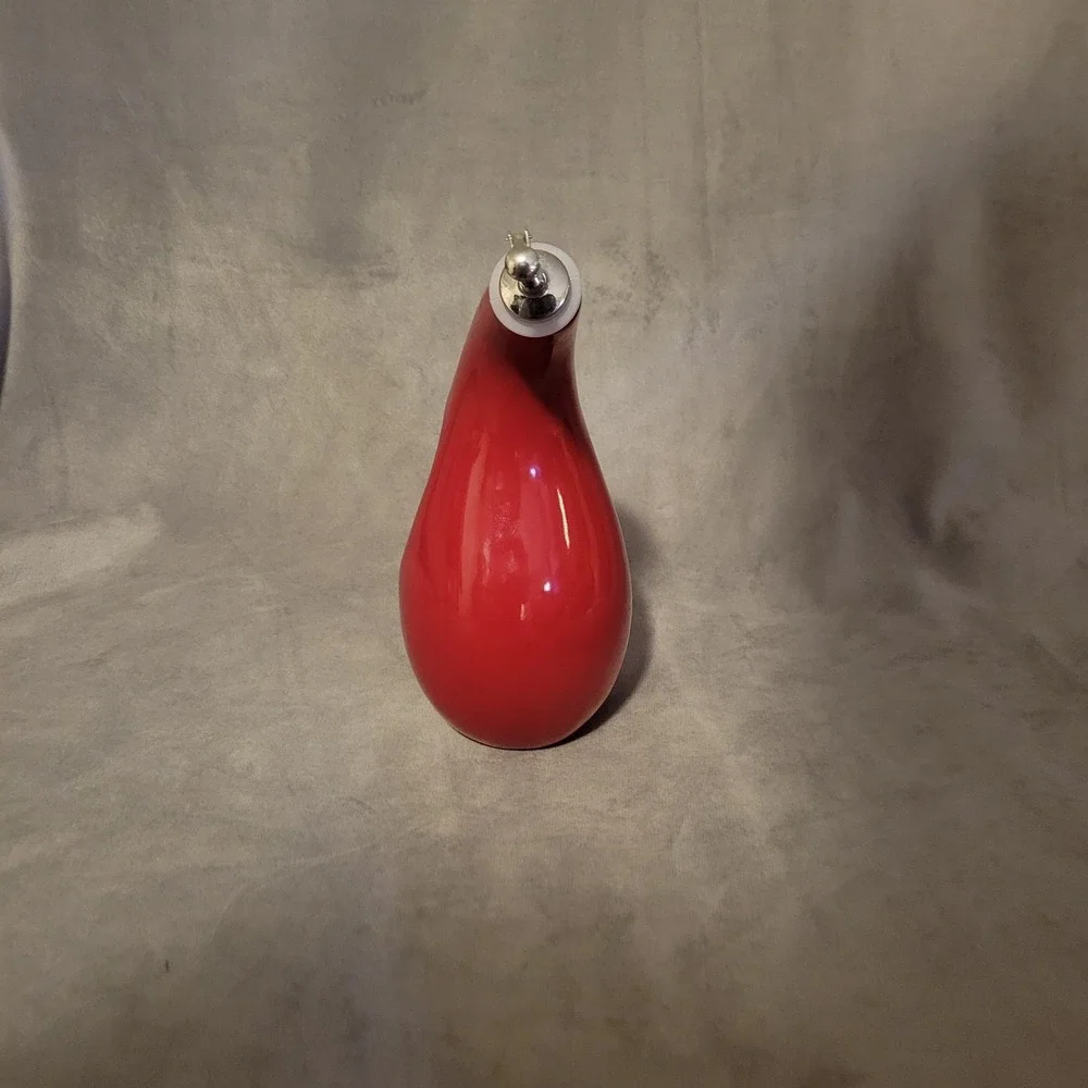 Rachael Ray Red Stoneware EVOO Oil Cruet Bottle Dispenser Spout 24oz H016 NEW
